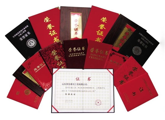 山東泰信幕墻工程有限公司榮譽資質(zhì)