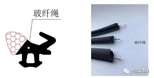 實(shí)心橡膠、玻纖雙復(fù)合密封條