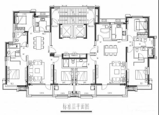 標(biāo)準(zhǔn)層平面圖