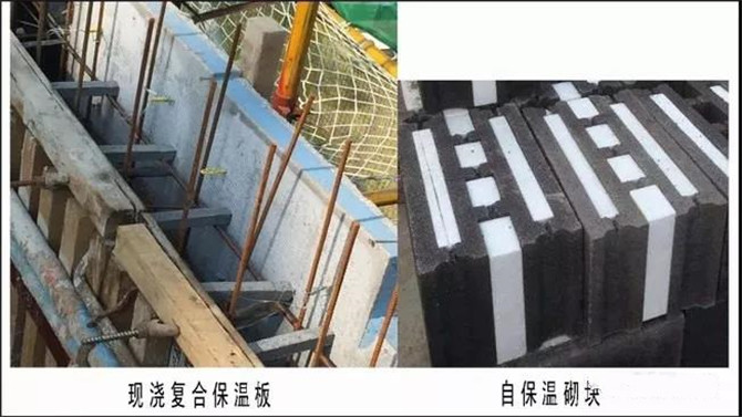 現(xiàn)澆復(fù)合保溫板與自保溫砌塊